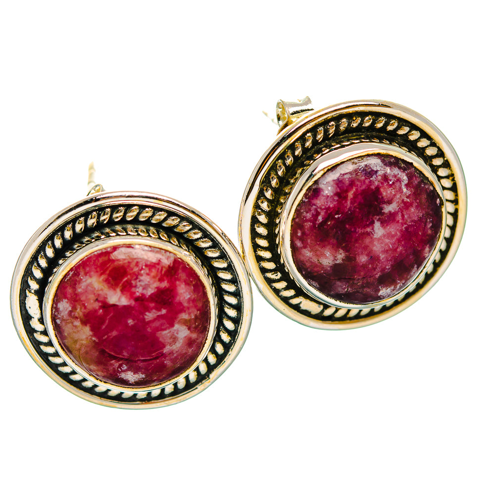Lepidolite Earrings handcrafted by Anasilvercos - EARR429313 - Photo 2