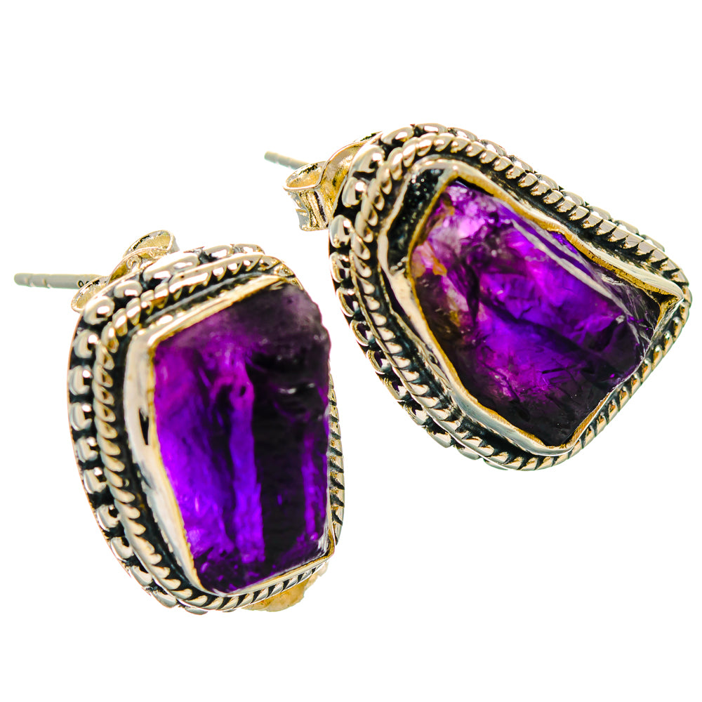 Amethyst Earrings handcrafted by Anasilvercos - EARR429325 - Photo 2
