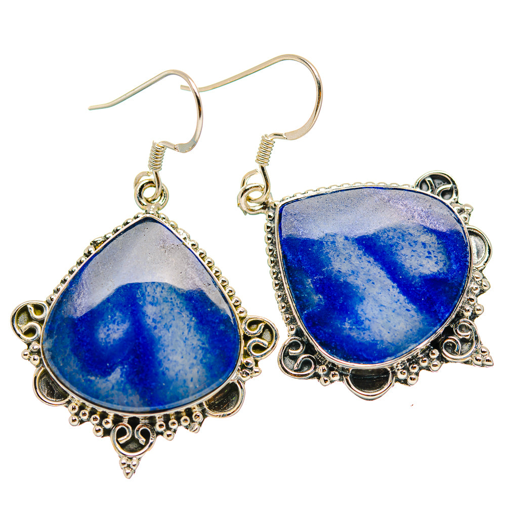 Sodalite Earrings handcrafted by Anasilvercos - EARR429332 - Photo 2