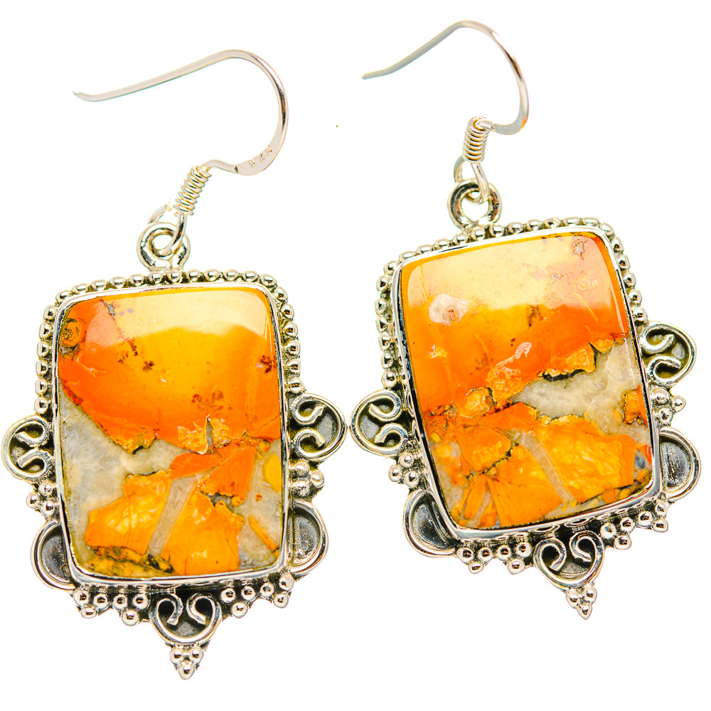 Brecciated Mookaite Earrings handcrafted by Anasilvercos - EARR429355 - Photo 2