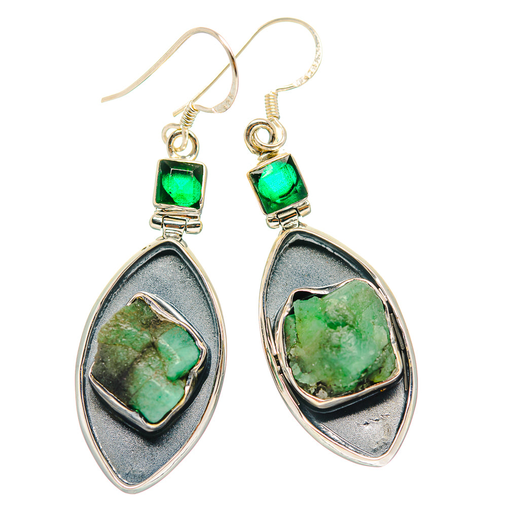 Chrysoprase Earrings handcrafted by Anasilvercos - EARR429364 - Photo 2