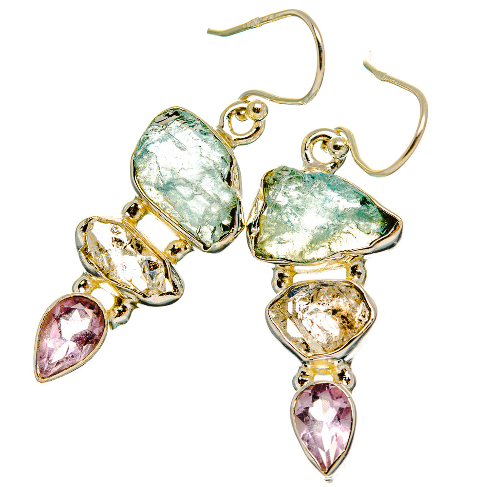 Aquamarine Earrings handcrafted by Anasilvercos - EARR429368 - Photo 2