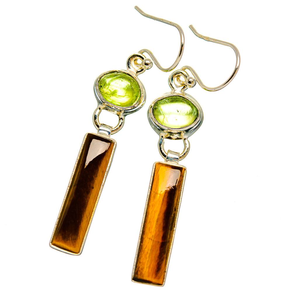 Tiger Eye Earrings handcrafted by Anasilvercos - EARR429376 - Photo 2