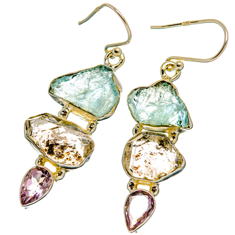 Aquamarine Earrings handcrafted by Anasilvercos - EARR429383 - Photo 2