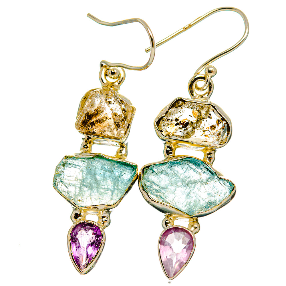 Aquamarine Earrings handcrafted by Anasilvercos - EARR429385 - Photo 2