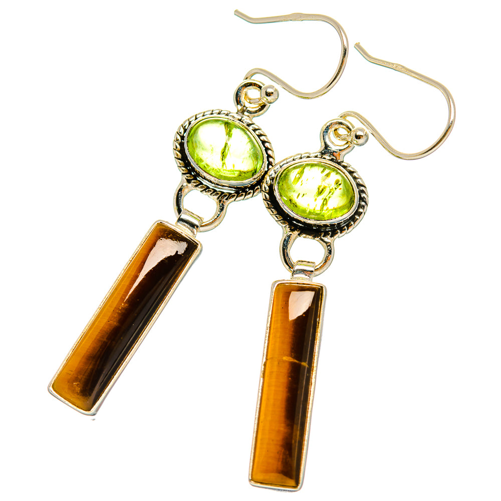 Tiger Eye Earrings handcrafted by Anasilvercos - EARR429389 - Photo 2