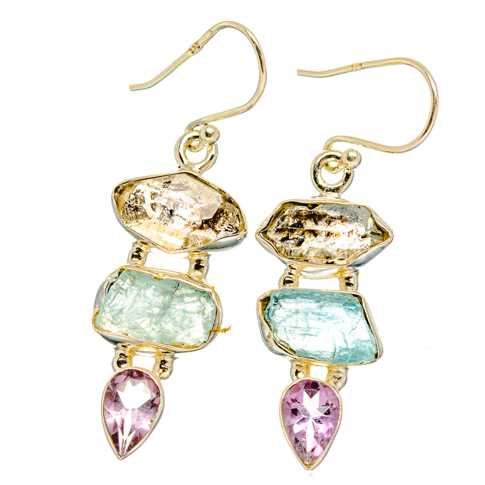 Aquamarine Earrings handcrafted by Anasilvercos - EARR429394 - Photo 2