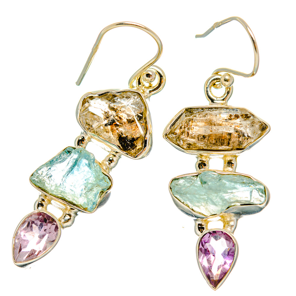 Aquamarine Earrings handcrafted by Anasilvercos - EARR429397 - Photo 2