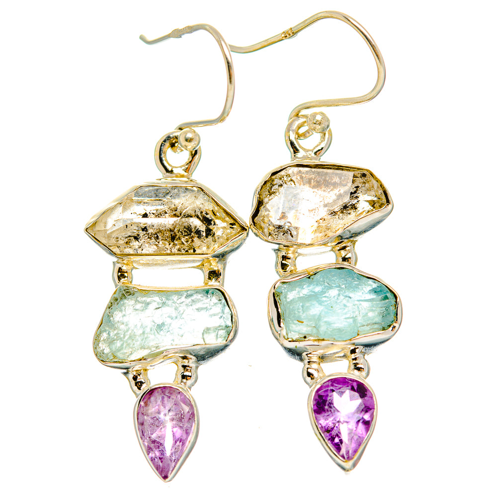 Herkimer Diamond Earrings handcrafted by Anasilvercos - EARR429399 - Photo 2