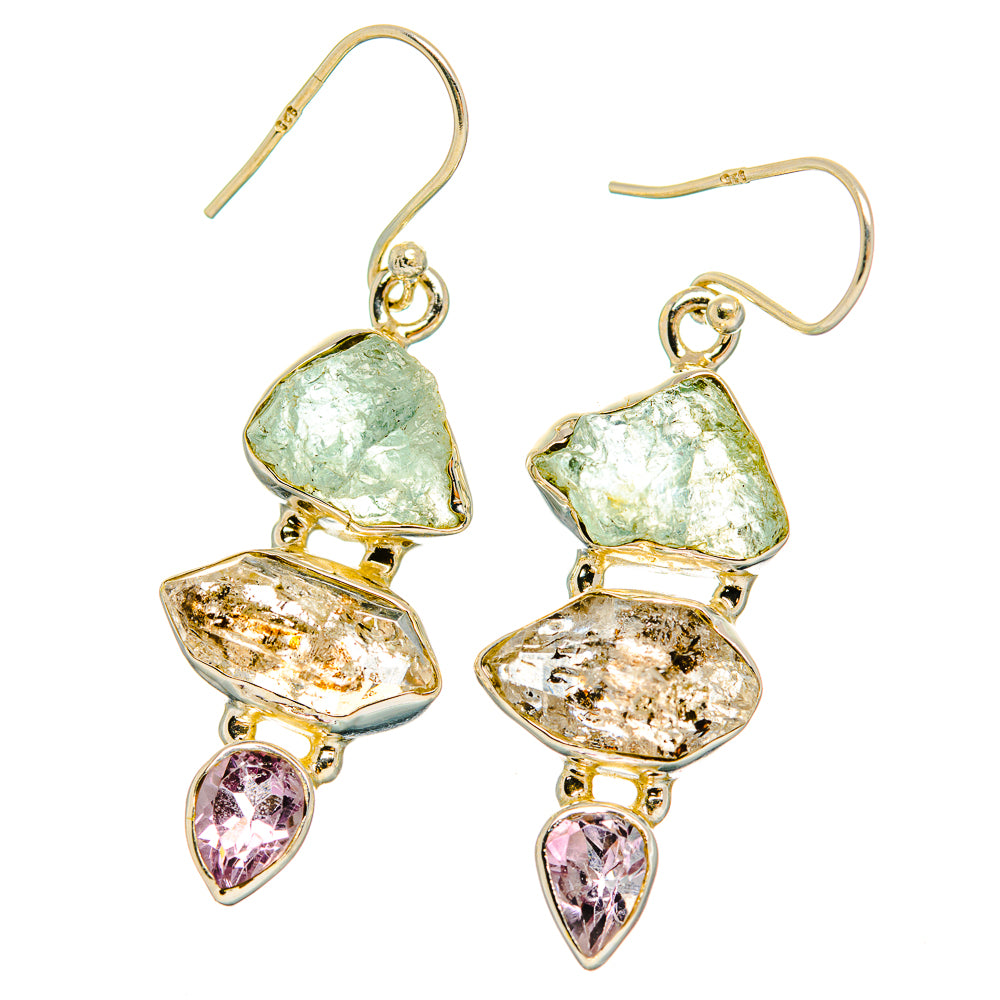 Aquamarine Earrings handcrafted by Anasilvercos - EARR429402 - Photo 2