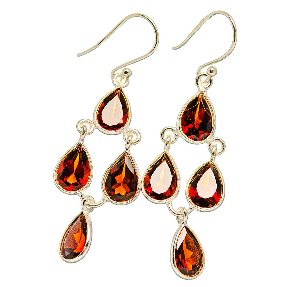 Garnet Earrings handcrafted by Anasilvercos - EARR429413 - Photo 2