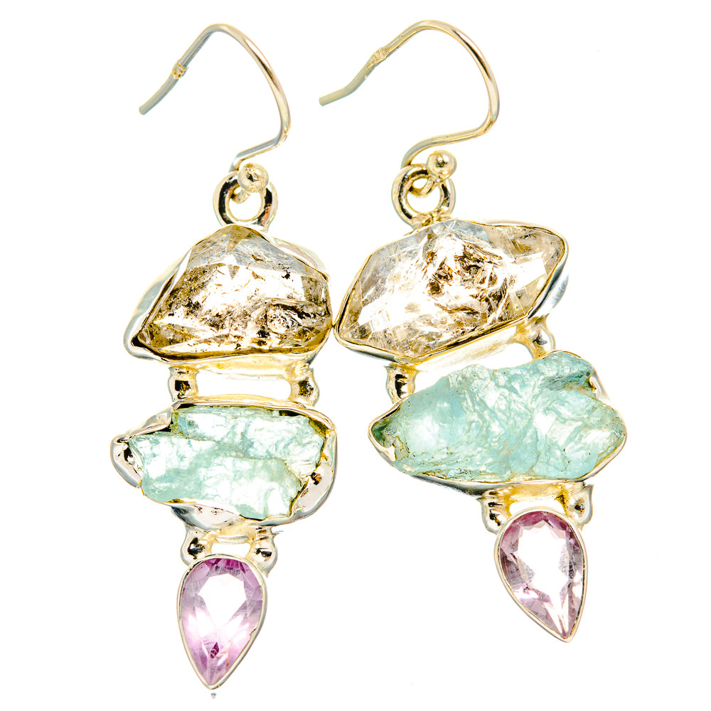 Aquamarine Earrings handcrafted by Anasilvercos - EARR429416 - Photo 2