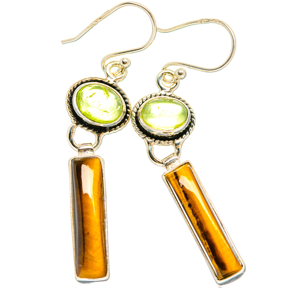 Tiger Eye Earrings handcrafted by Anasilvercos - EARR429418 - Photo 2
