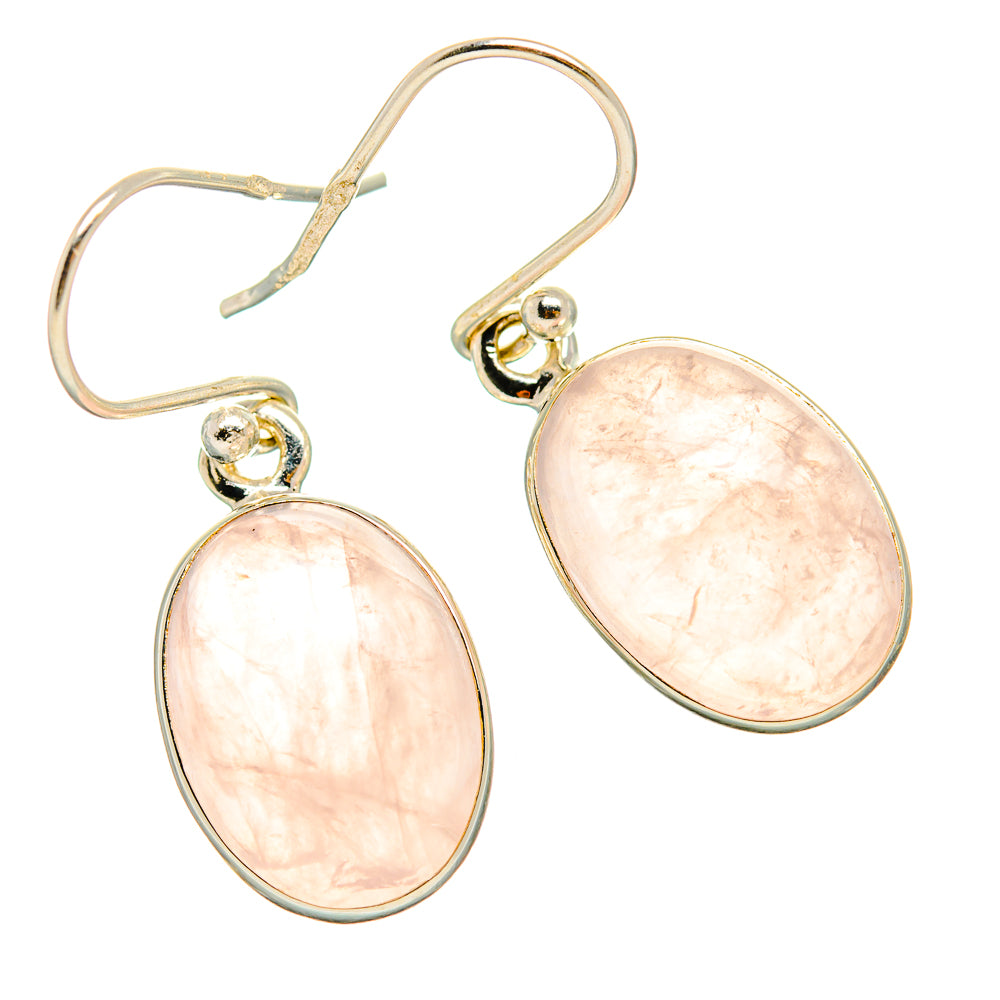 Rose Quartz Earrings handcrafted by Anasilvercos - EARR429419 - Photo 2