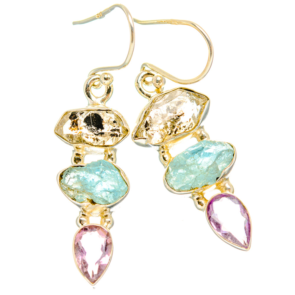 Aquamarine Earrings handcrafted by Anasilvercos - EARR429421 - Photo 2