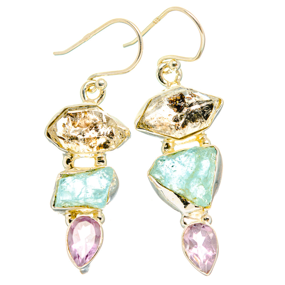 Aquamarine Earrings handcrafted by Anasilvercos - EARR429427 - Photo 2