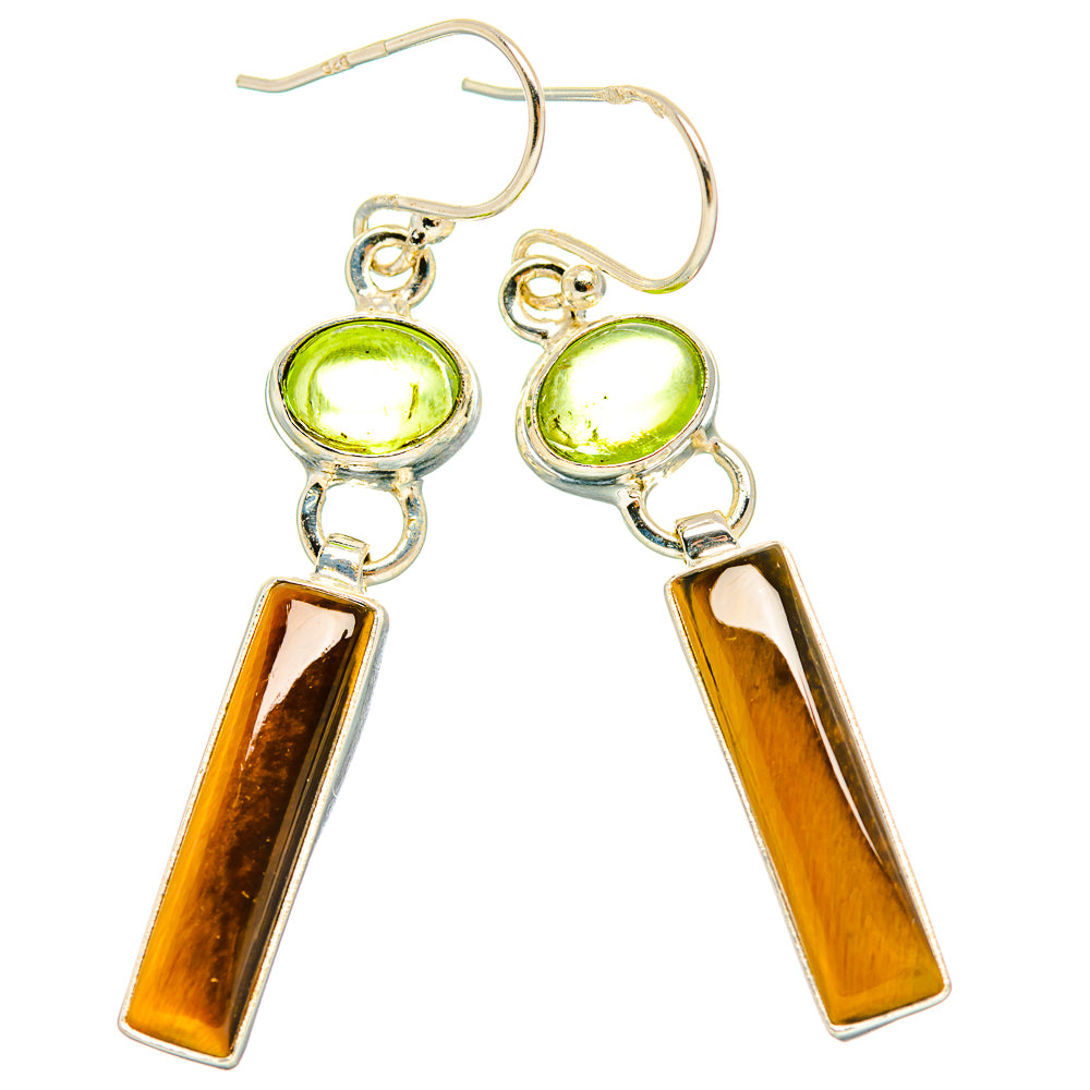 Tiger Eye Earrings handcrafted by Anasilvercos - EARR429428 - Photo 2