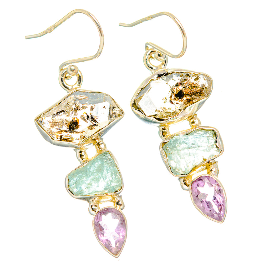 Aquamarine Earrings handcrafted by Anasilvercos - EARR429433 - Photo 2