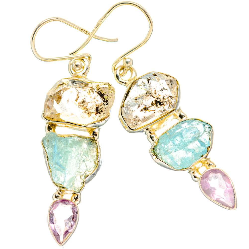 Aquamarine Earrings handcrafted by Anasilvercos - EARR429435 - Photo 2