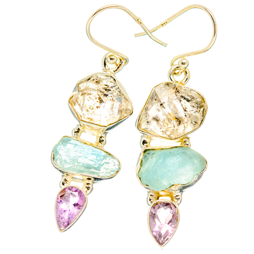 Aquamarine Earrings handcrafted by Anasilvercos - EARR429439 - Photo 2