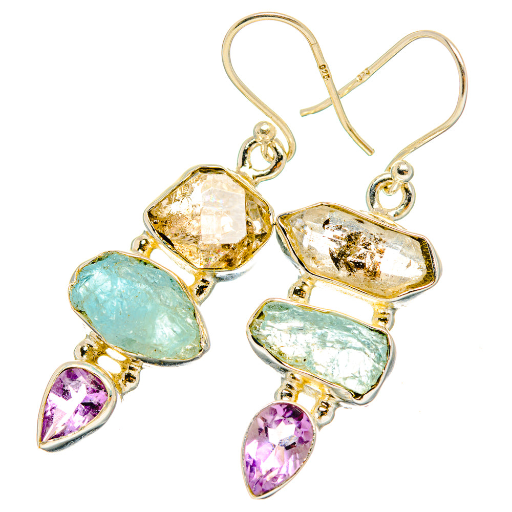 Aquamarine Earrings handcrafted by Anasilvercos - EARR429451 - Photo 2