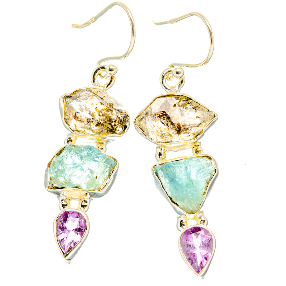 Aquamarine Earrings handcrafted by Anasilvercos - EARR429458 - Photo 2
