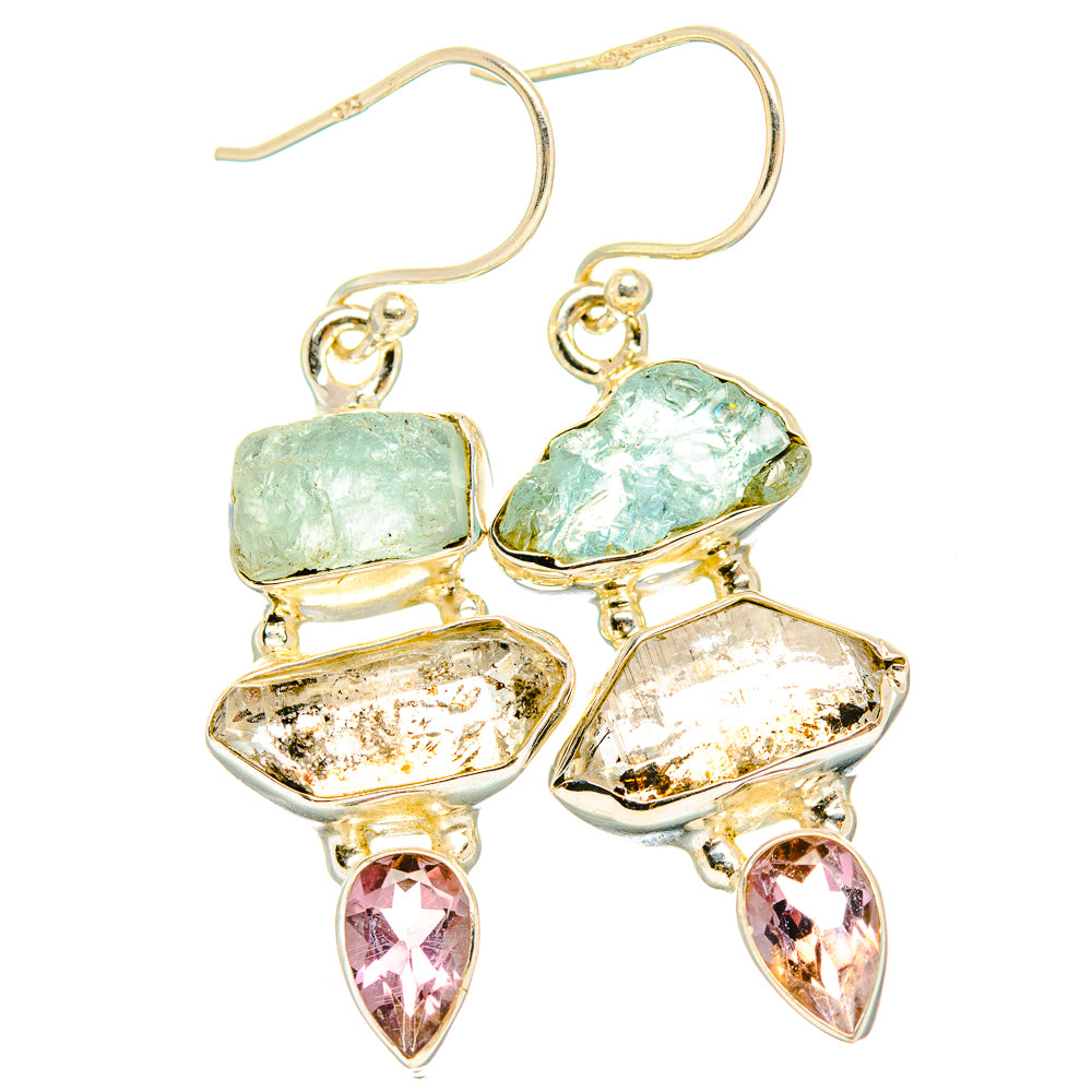 Aquamarine Earrings handcrafted by Anasilvercos - EARR429460 - Photo 2