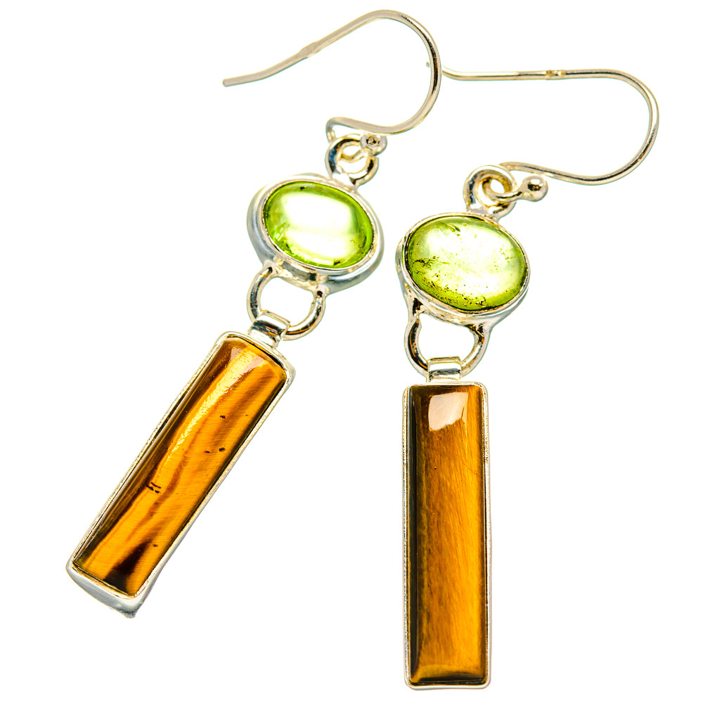 Tiger Eye Earrings handcrafted by Anasilvercos - EARR429491 - Photo 2