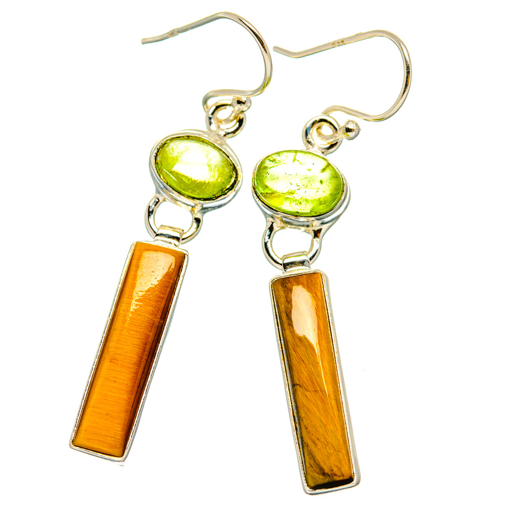 Tiger Eye Earrings handcrafted by Anasilvercos - EARR429493 - Photo 2