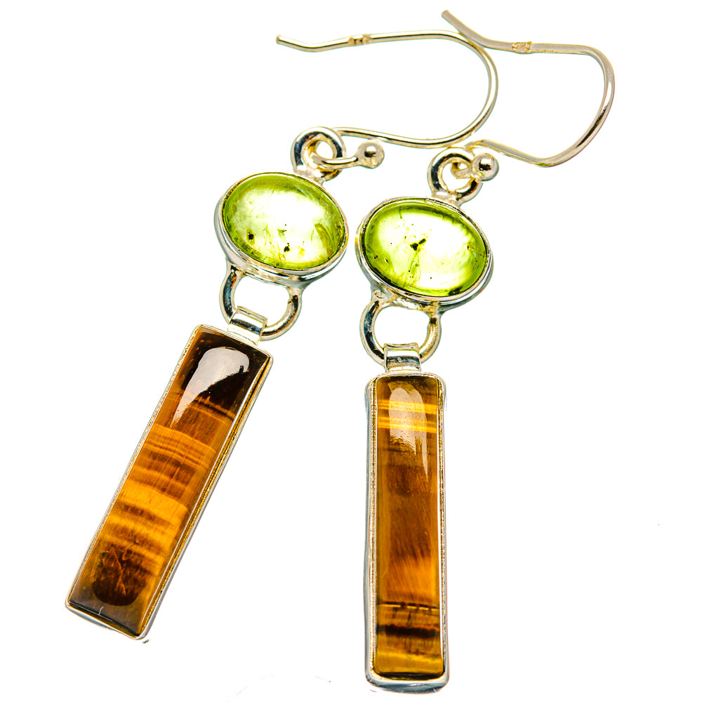 Tiger Eye Earrings handcrafted by Anasilvercos - EARR429496 - Photo 2