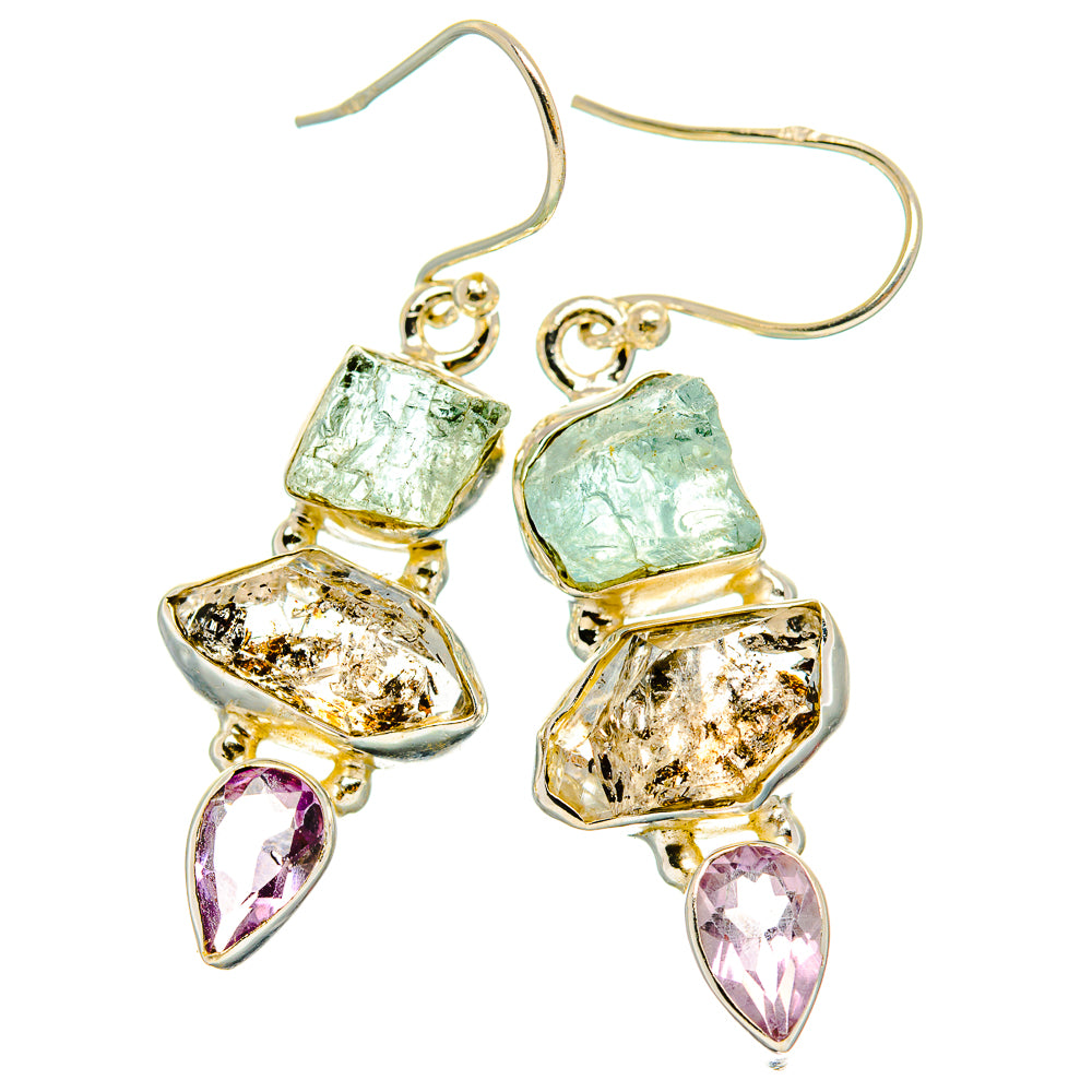 Herkimer Diamond Earrings handcrafted by Anasilvercos - EARR429504 - Photo 2