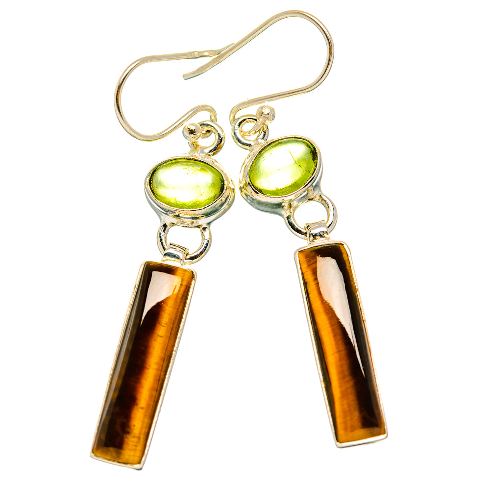 Tiger Eye Earrings handcrafted by Anasilvercos - EARR429507 - Photo 2