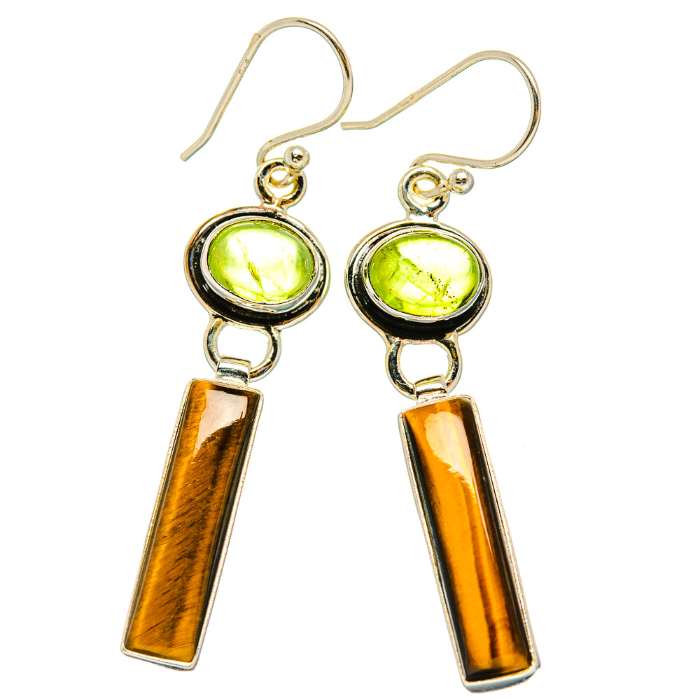 Tiger Eye Earrings handcrafted by Anasilvercos - EARR429522 - Photo 2