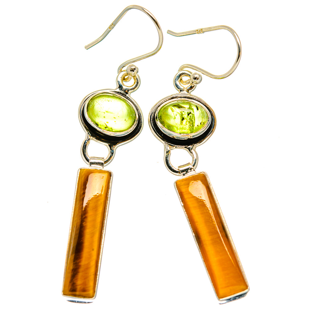 Tiger Eye Earrings handcrafted by Anasilvercos - EARR429526 - Photo 2