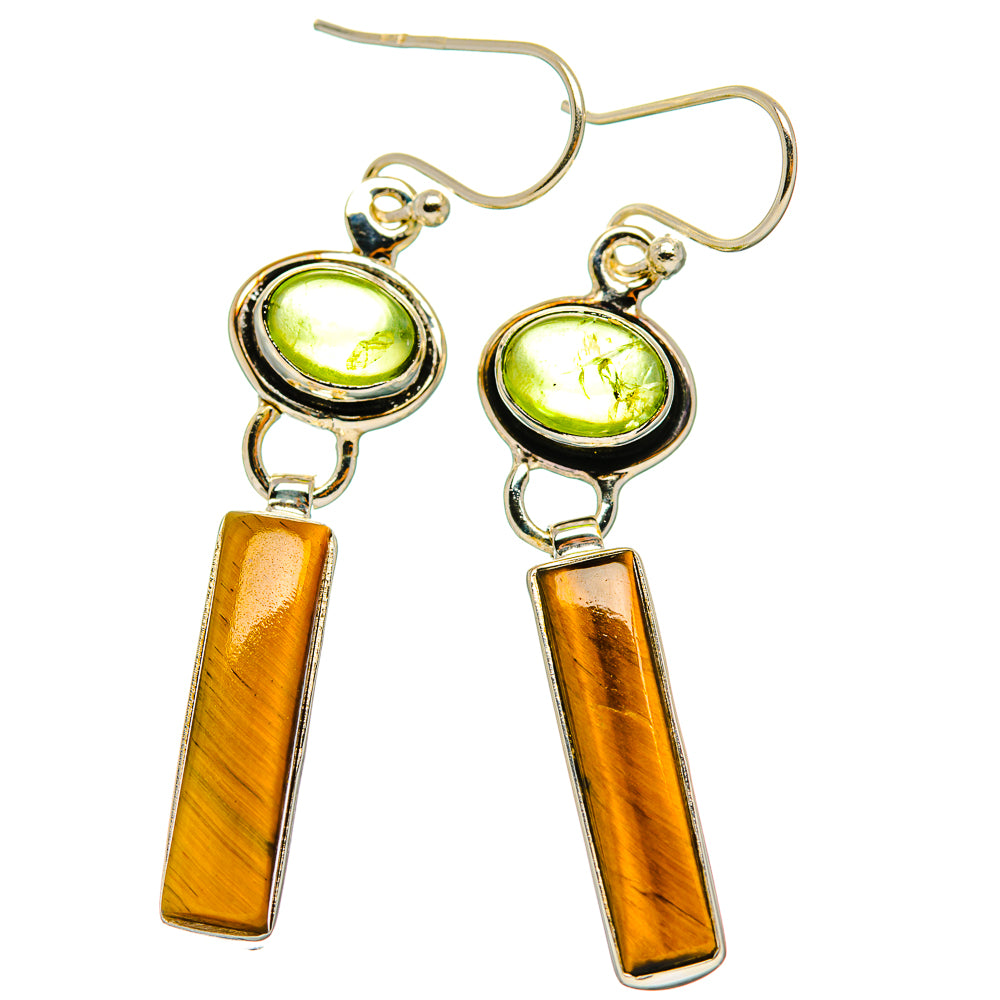 Tiger Eye Earrings handcrafted by Anasilvercos - EARR429529 - Photo 2