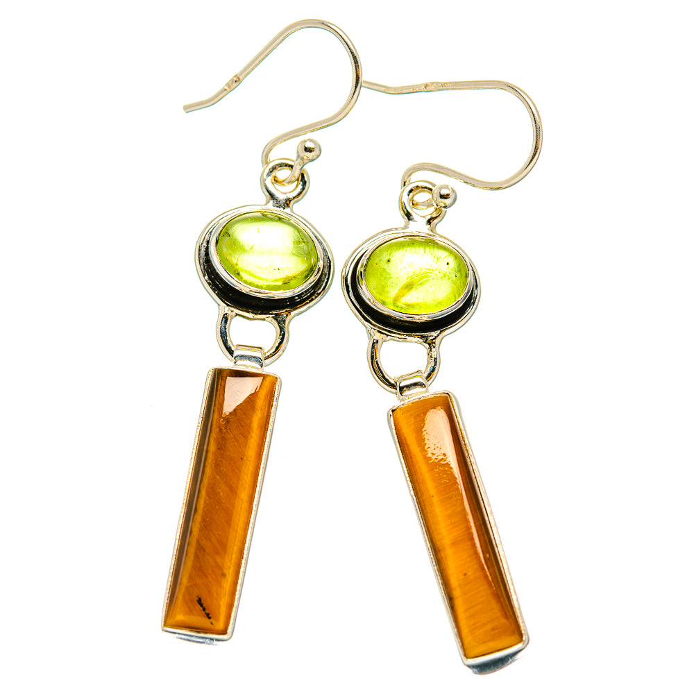 Tiger Eye Earrings handcrafted by Anasilvercos - EARR429533 - Photo 2