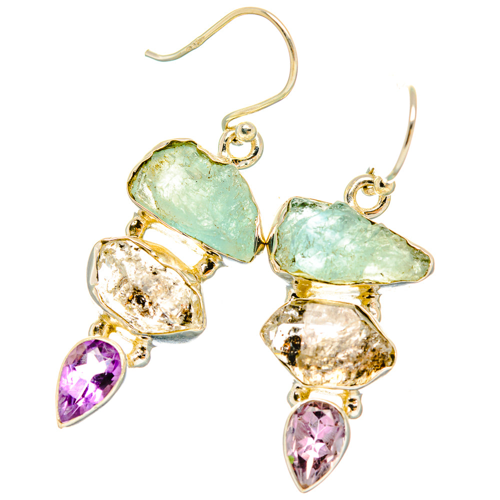Aquamarine Earrings handcrafted by Anasilvercos - EARR429536 - Photo 2