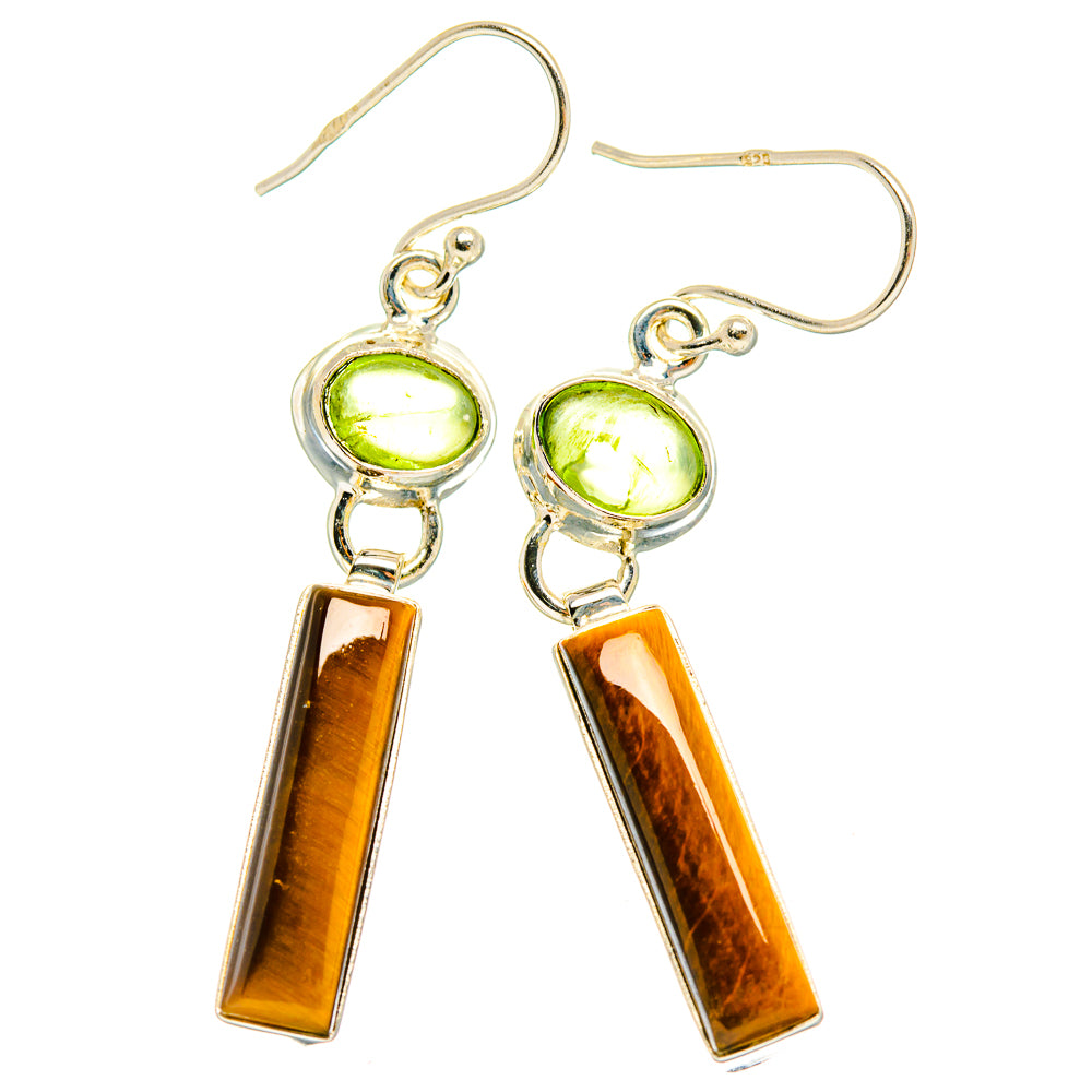 Tiger Eye Earrings handcrafted by Anasilvercos - EARR429538 - Photo 2