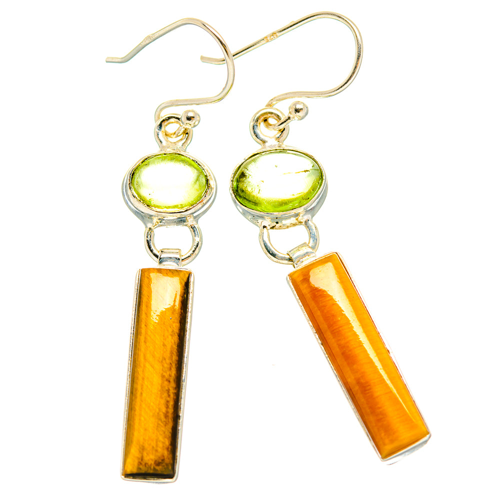 Tiger Eye Earrings handcrafted by Anasilvercos - EARR429548 - Photo 2