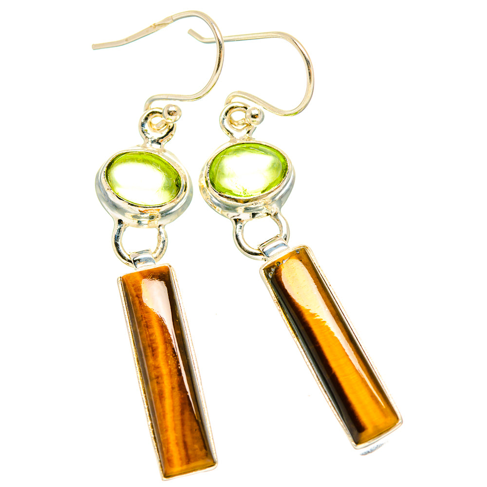 Tiger Eye Earrings handcrafted by Anasilvercos - EARR429550 - Photo 2