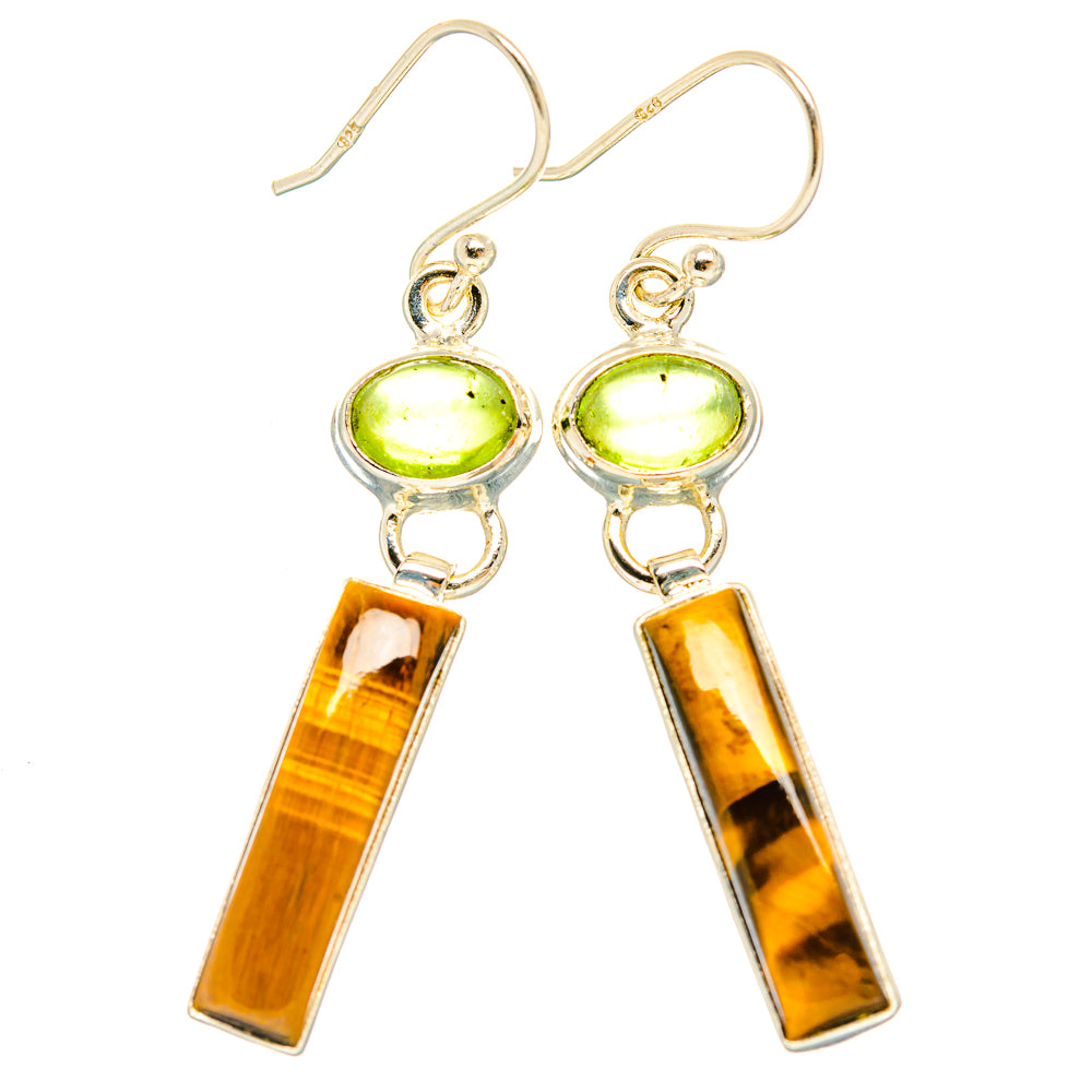 Tiger Eye Earrings handcrafted by Anasilvercos - EARR429556 - Photo 2