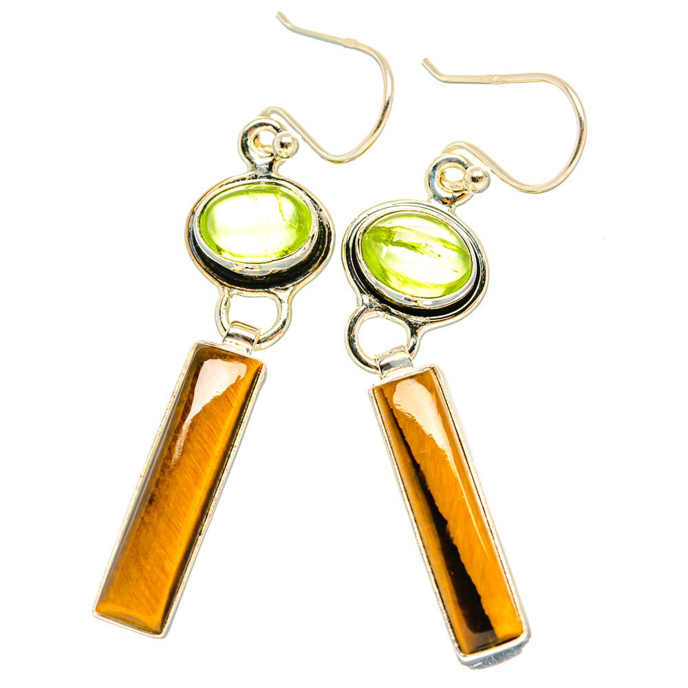 Tiger Eye Earrings handcrafted by Anasilvercos - EARR429559 - Photo 2