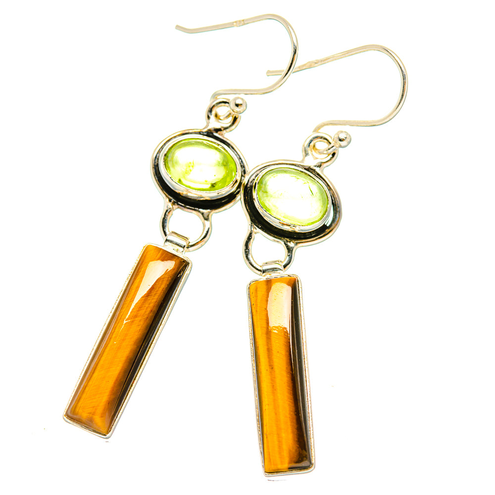 Tiger Eye Earrings handcrafted by Anasilvercos - EARR429570 - Photo 2