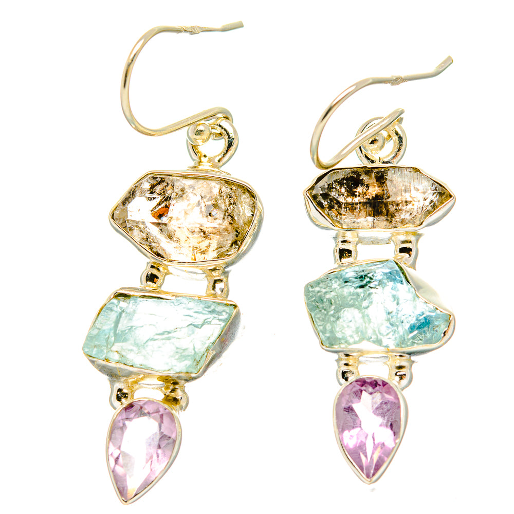 Herkimer Diamond Earrings handcrafted by Anasilvercos - EARR429571 - Photo 2