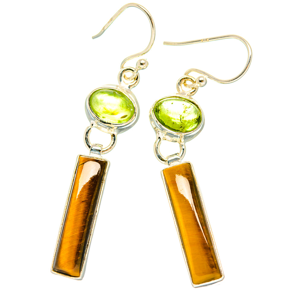 Tiger Eye Earrings handcrafted by Anasilvercos - EARR429580 - Photo 2