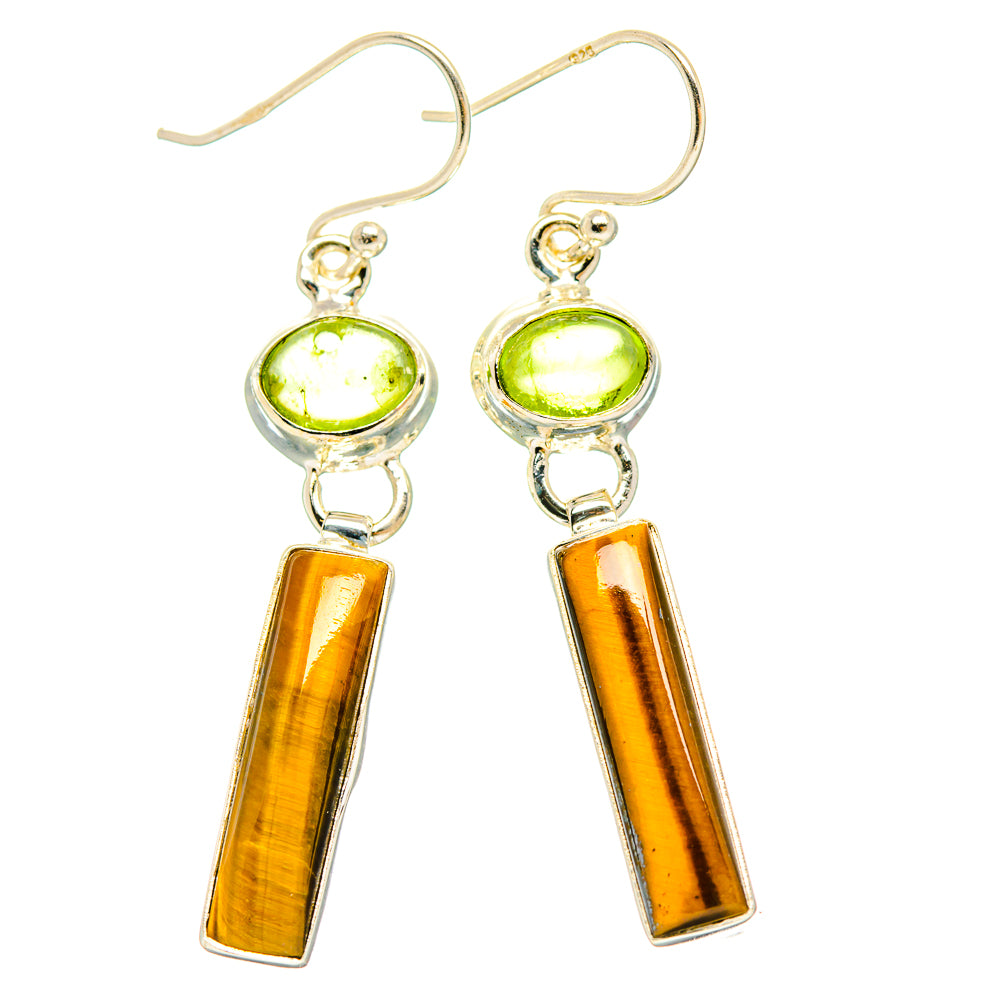 Tiger Eye Earrings handcrafted by Anasilvercos - EARR429582 - Photo 2