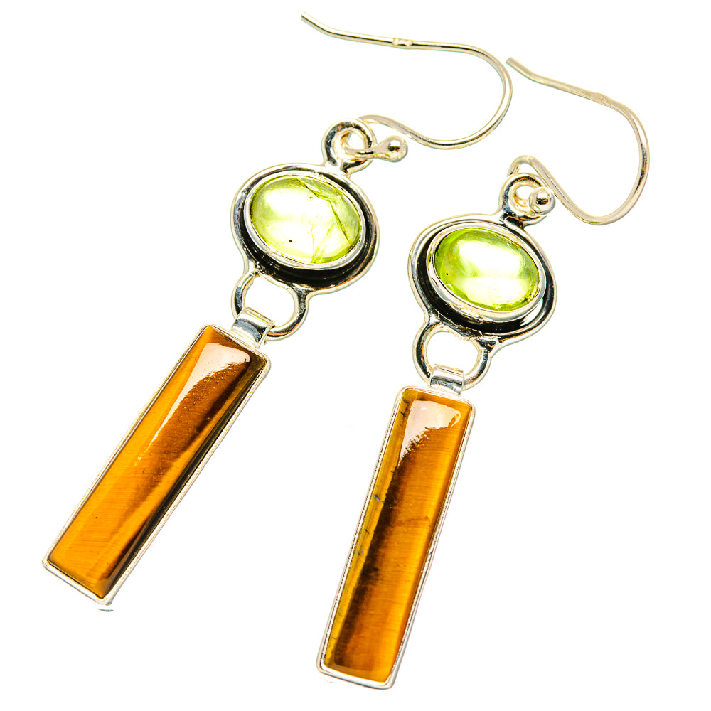 Tiger Eye Earrings handcrafted by Anasilvercos - EARR429586 - Photo 2