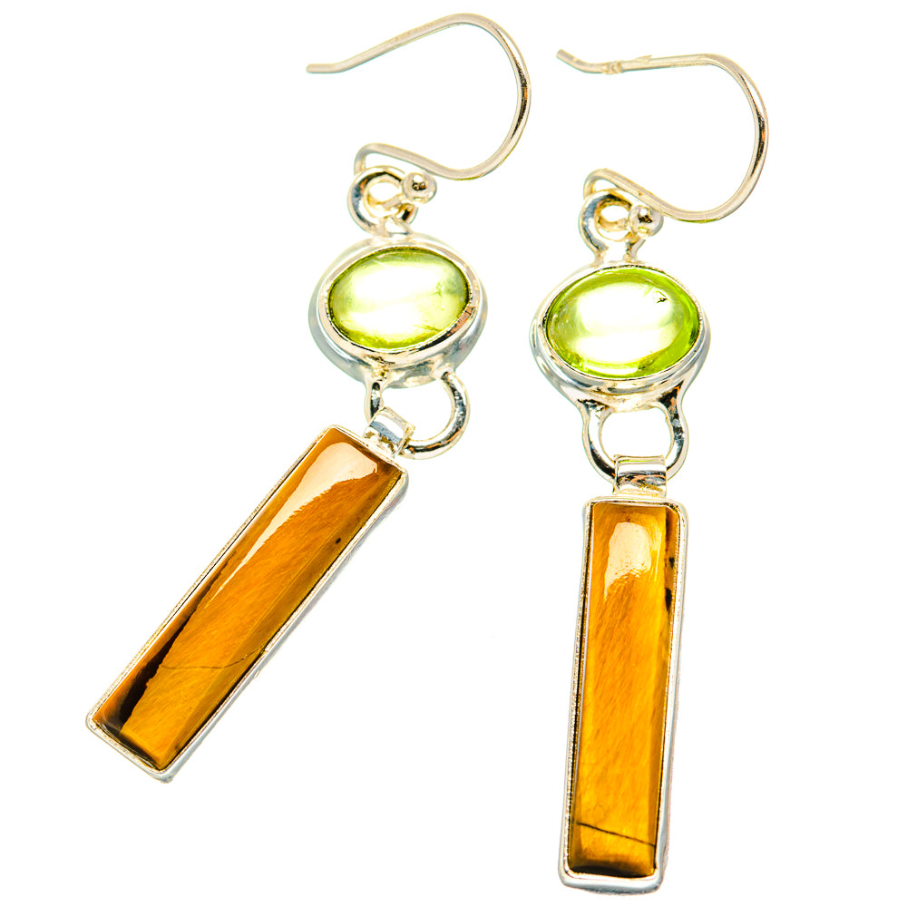 Tiger Eye Earrings handcrafted by Anasilvercos - EARR429589 - Photo 2