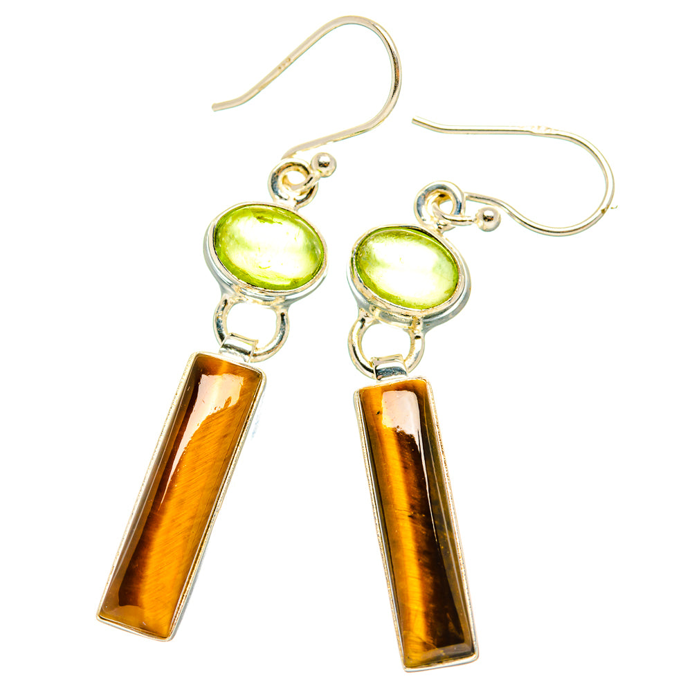 Tiger Eye Earrings handcrafted by Anasilvercos - EARR429591 - Photo 2
