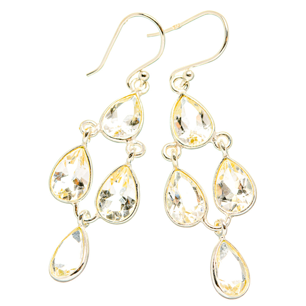 White Quartz Earrings handcrafted by Anasilvercos - EARR429593 - Photo 2